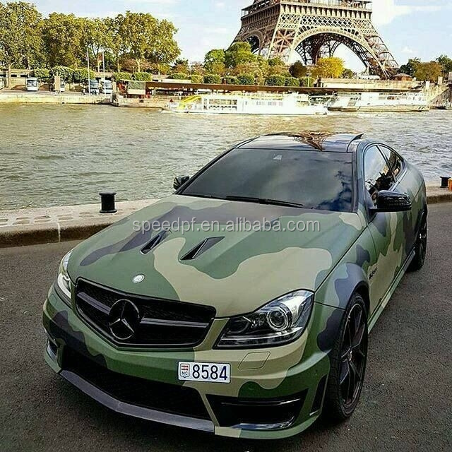 Customized Bomb Camo Vinyl Car Wrap Camouflage Color Auto Film