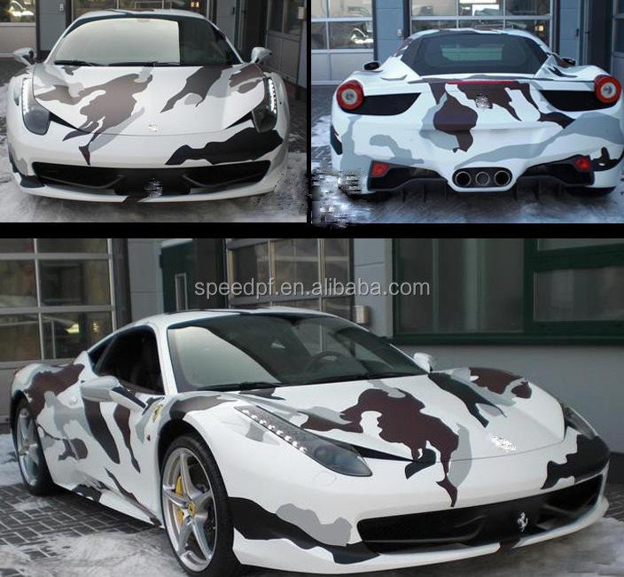 Customized Bomb Camo Vinyl Car Wrap Camouflage Color Auto Film