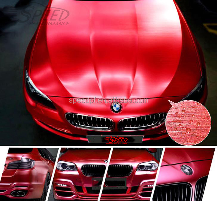 Ready to ship self adhesive Car Decoration Sticker Aluminum chrome Brushed Vinyl Film Foil Wrap