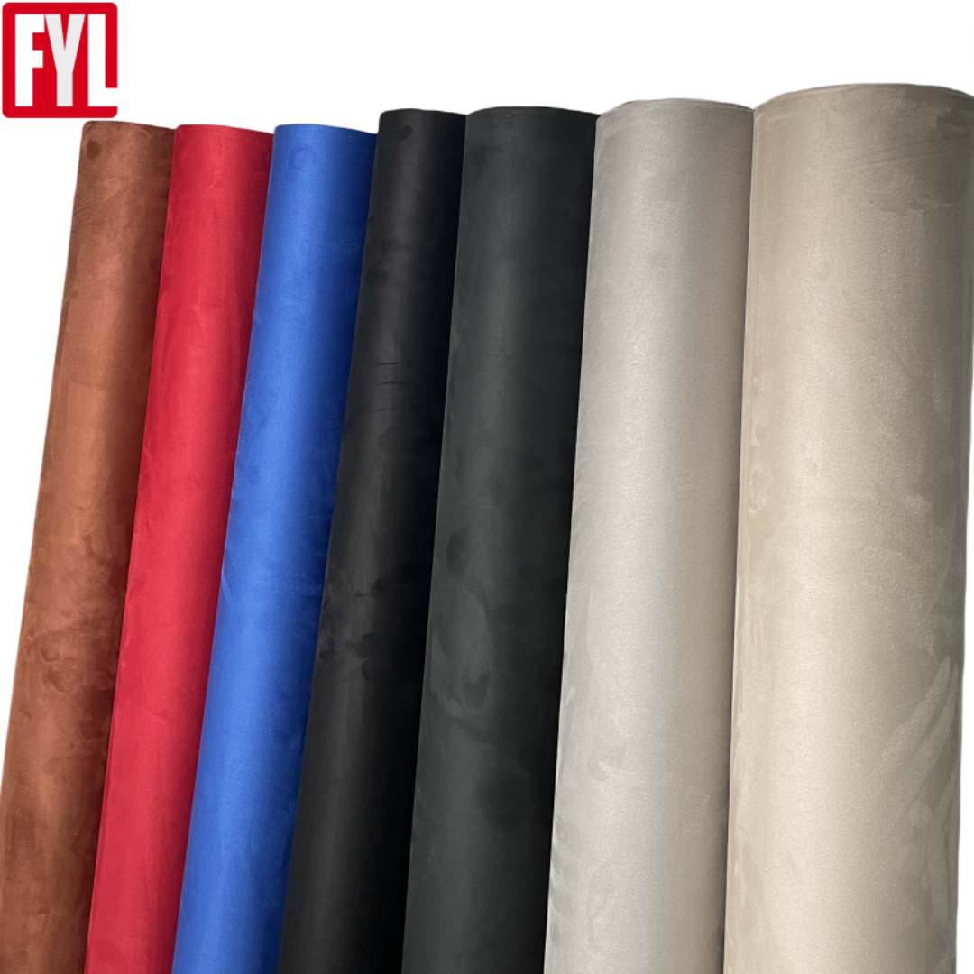 1.52*15M  High Soft Micro of alcantara wrap for car interior self adhesive  suede fabric film