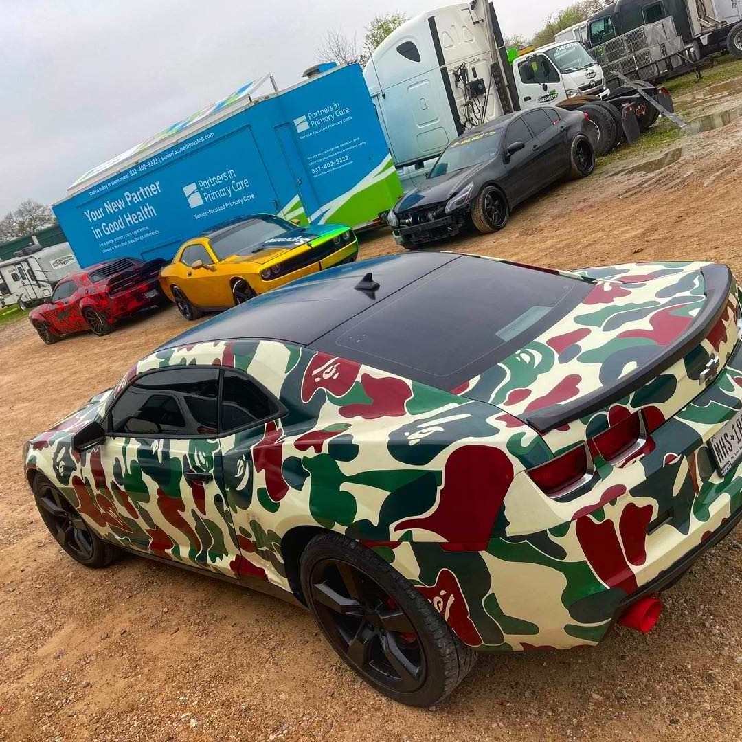 New Special Digital printing Bape Ape Design Camouflage Car Vinyl Wrapping Film