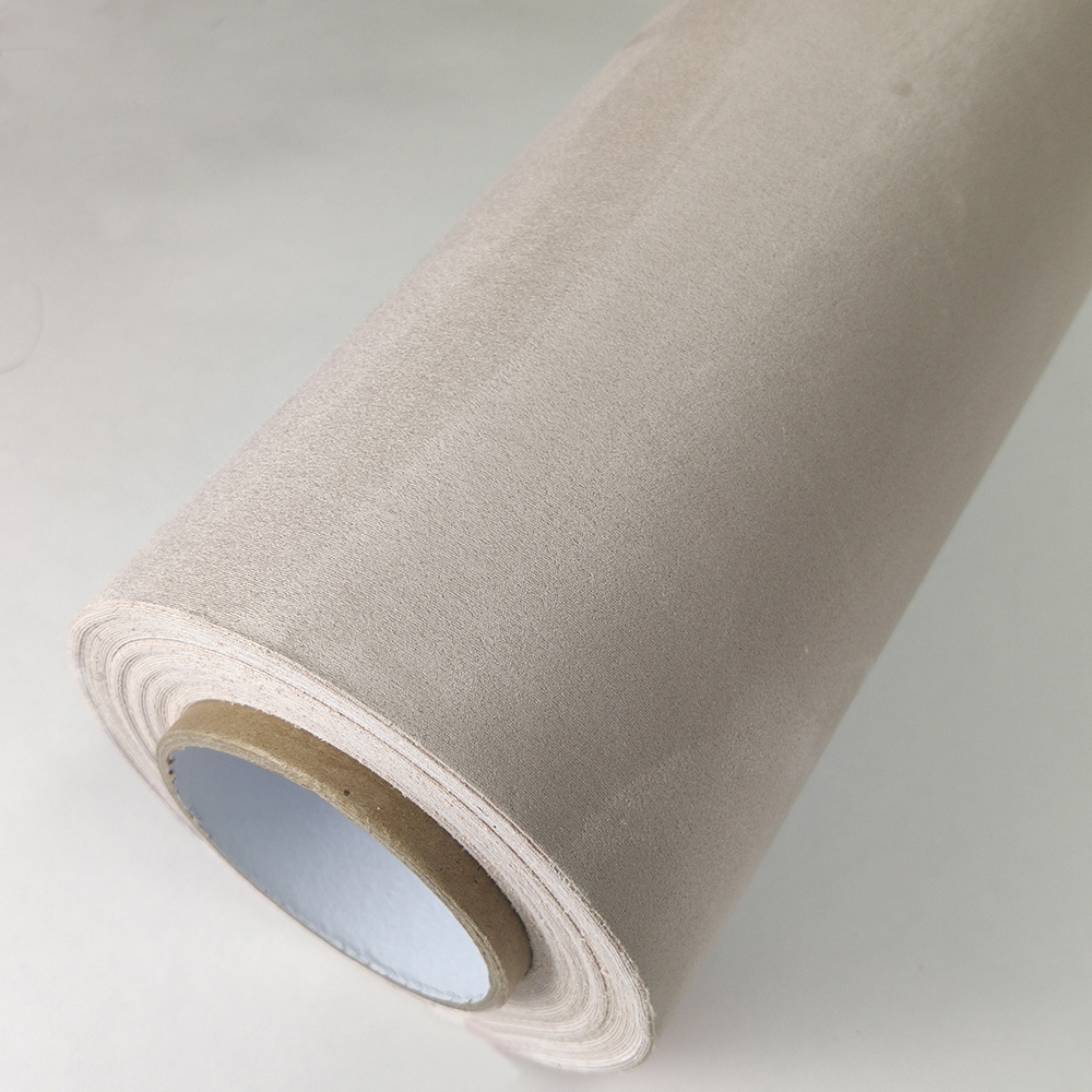 New Premium  1.52*15M  car interior microfiber suede film for car wrap Beige self-adhesive suede fabric  vinyl wrap