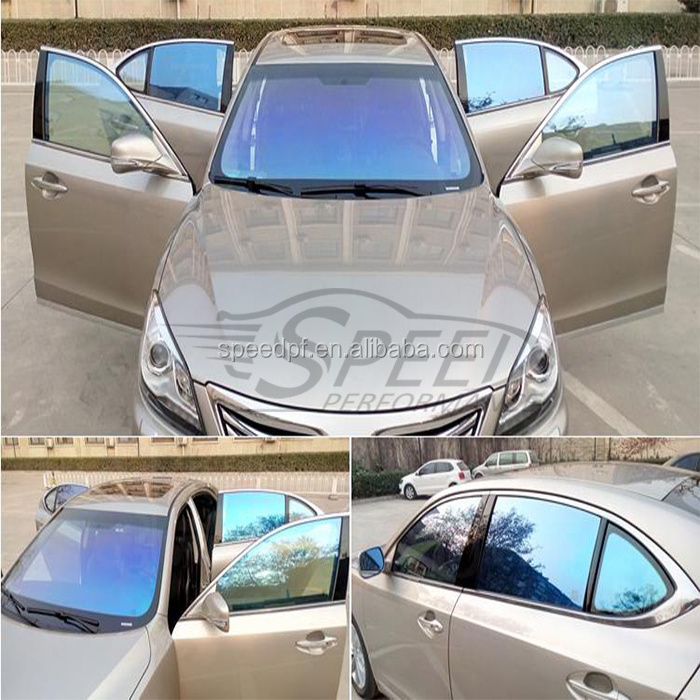 High IR rejection VLT 70% Blue Aurora chameleon car window tinting film