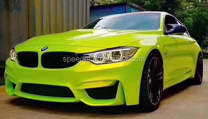 self adhesive car sticker neon Fluorescent green wrap vinyl film car wrap paint protection