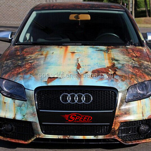 Coloful fashion style printing iron rusty sticker bomb vinyl car wrap