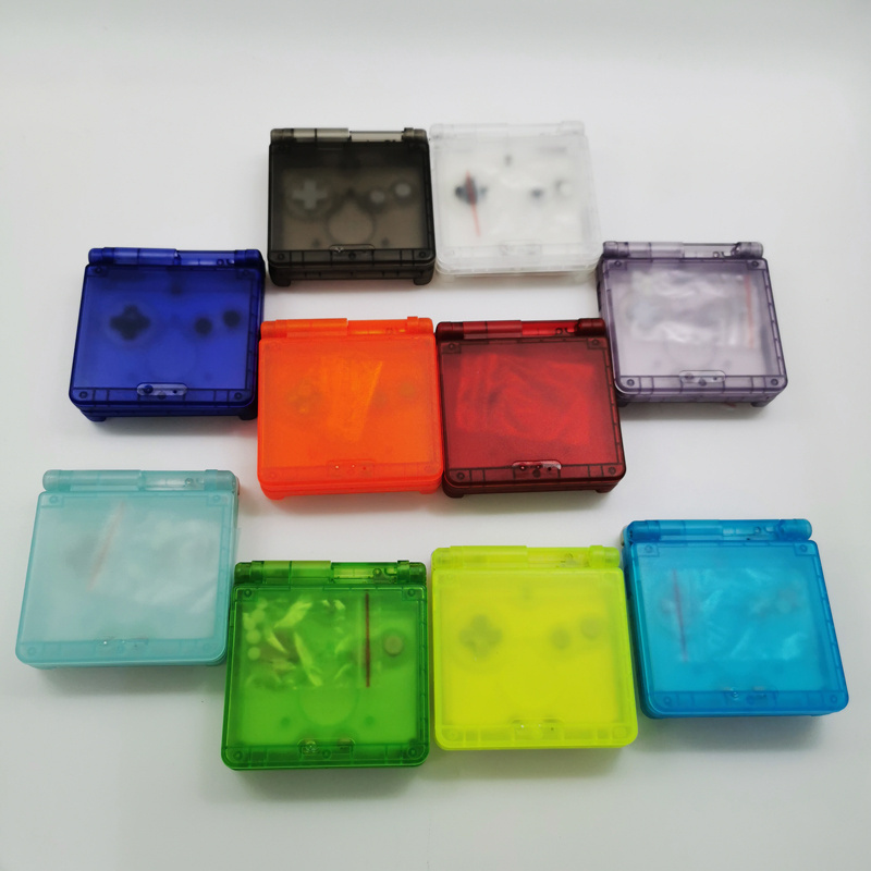 Glacier Clear Green Clear Orange Clear white  Full Housing Shell Case Kit Replacement Parts for Nintendo Game Boy Advance GBA SP