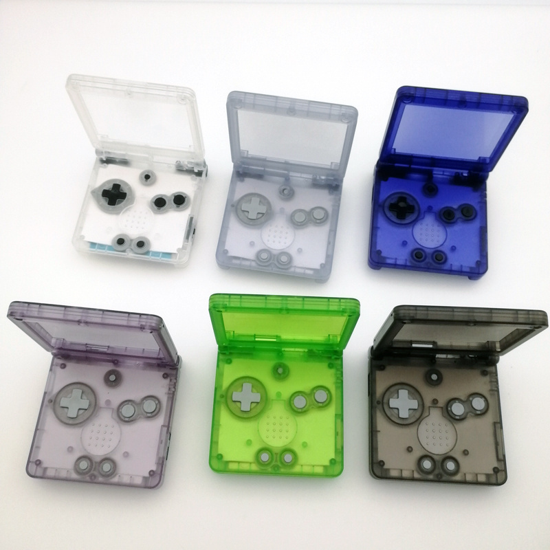 Glacier Clear Green Clear Orange Clear white  Full Housing Shell Case Kit Replacement Parts for Nintendo Game Boy Advance GBA SP