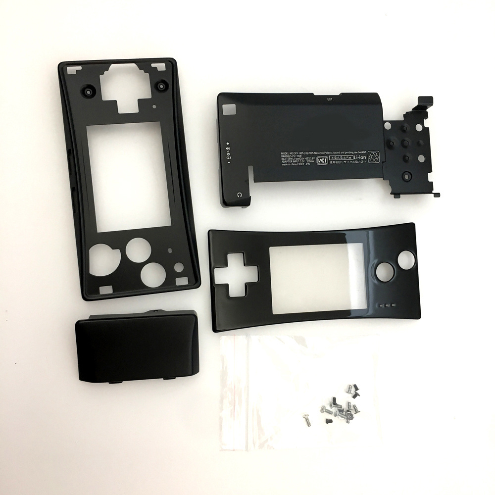 Wholesale Black Chrome Plating Full Housing Shell Case Front Bottom Case Cover for Nintendo Gameboy Micro GBM