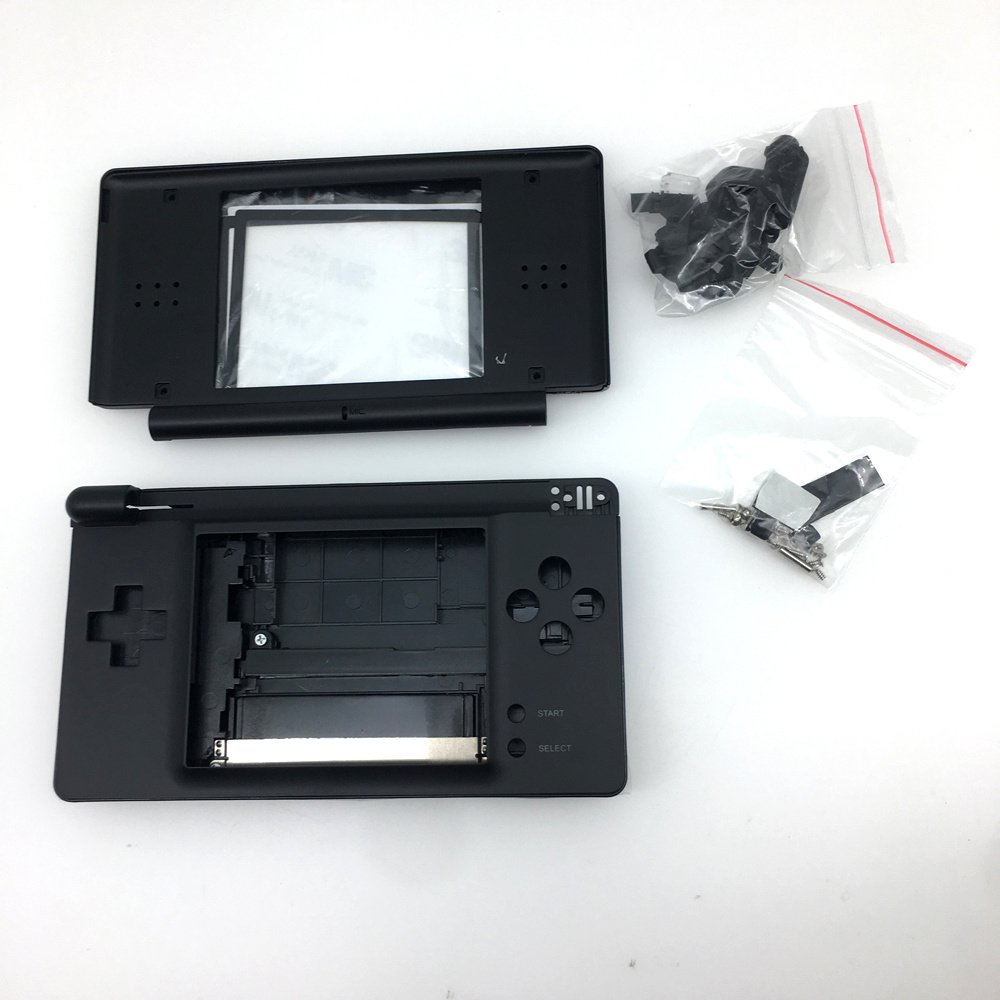 Wholesale Replacement Black Pikachu full Housing Shell Buttons + Screen Lens +Screwdriver kits For Nintendo DS Lite NDSL