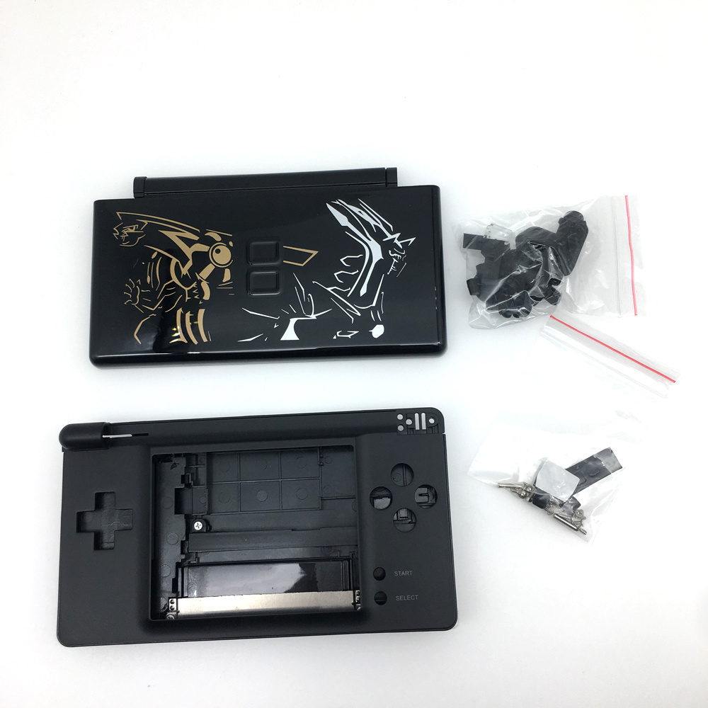 Wholesale Replacement Black Pikachu full Housing Shell Buttons + Screen Lens +Screwdriver kits For Nintendo DS Lite NDSL