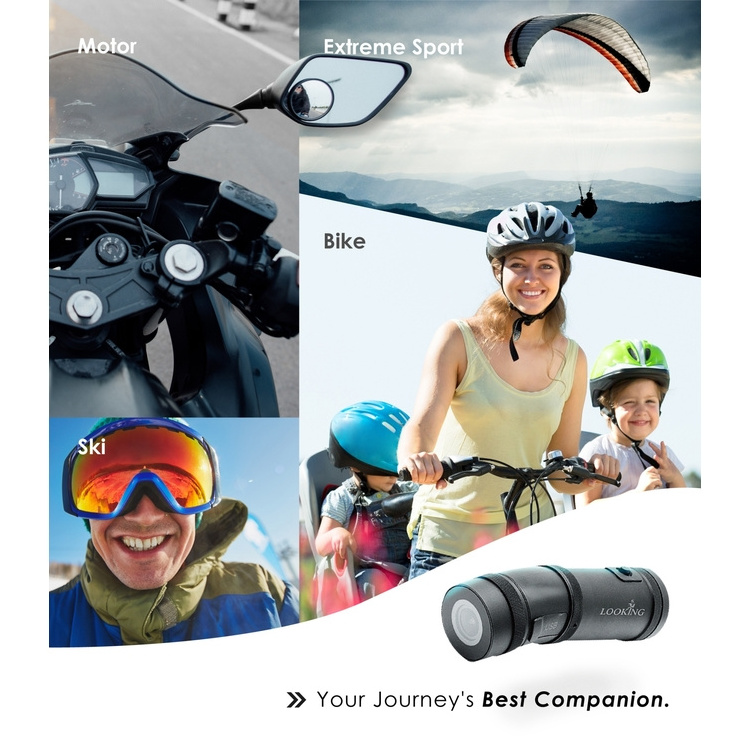 Factory Full Hd 1080p Waterproof Mini Motorcycle Bicycle Bike Helmet Outdoor Sport Action Camera