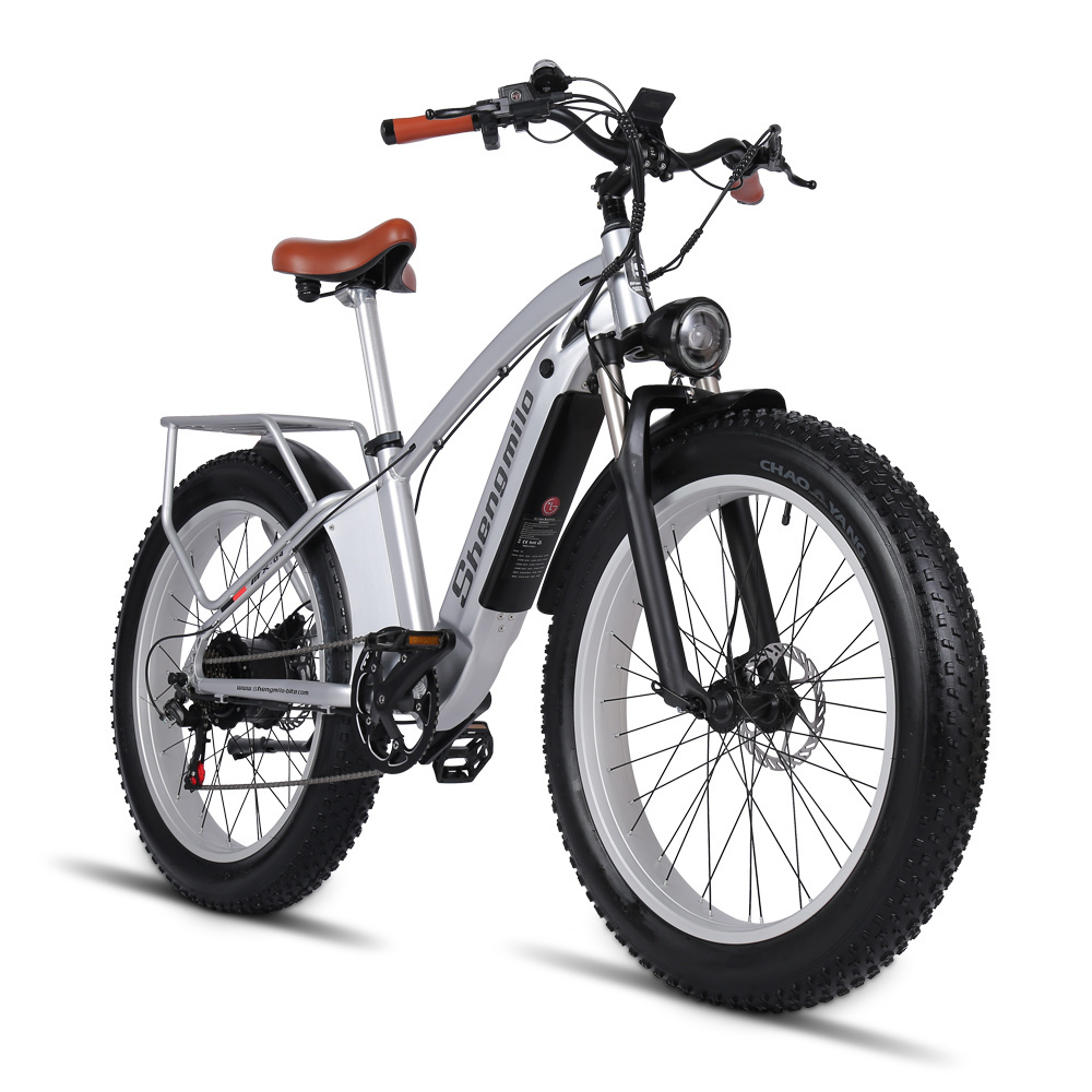 2024 MX04 Shengmilo 48V 750W Ebike BAFANG 15Ah Electric Mountain Bike Hydraulic Disc Brakes Fat Tire Beach Cruiser Electric Bike