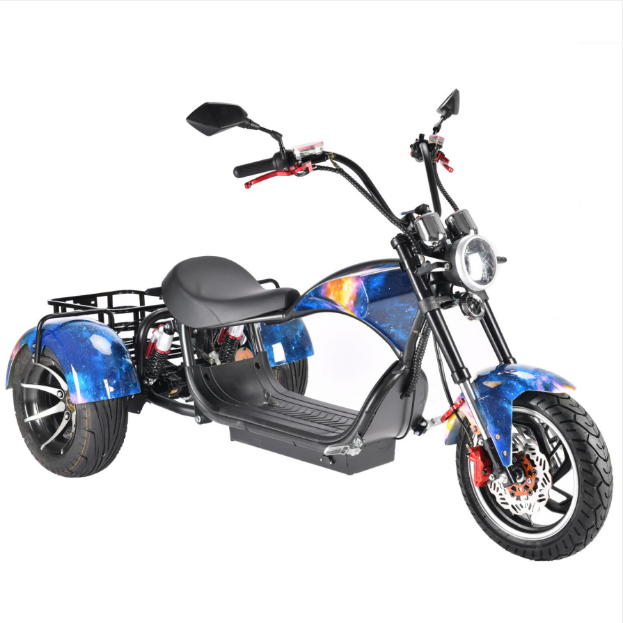 HEZZO US EU Warehouse 12Inch 60V 3000W Coco City Disc Brake Fat Tire 20Ah Citycoco 3 Wheel Electric Scooter Halley Trike Scooter