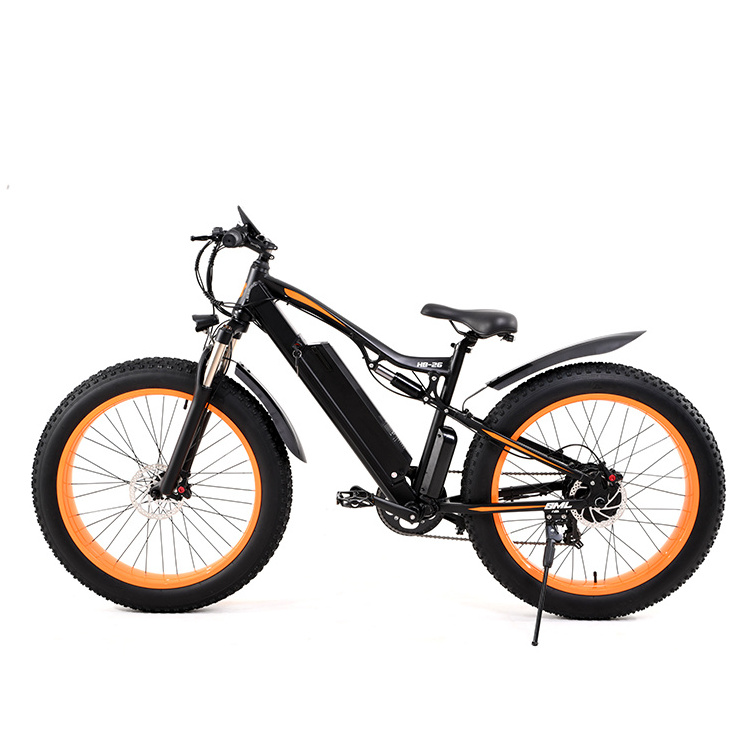 HEZZO EU UK US warehouse 48V Ebike 17.5ah LG battery long range emtb 26*4 Fat tire Electric Dirt Bike Racing Bicycle