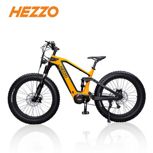 2024 EU US HEZZO Carbon Fiber Ebike 26 Inch 52V Bafang M620 1000w Middrive Electric Bike 21Ah 21700 LG DNM Suspension Moped Emtb