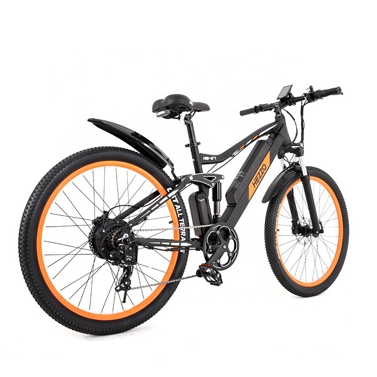 2023 HEZZO 27.5x2.35 7 Speed electric Bicycle 48V 500W hub Motor 15AH LG Battery Powerful emtb mountain Electric bike ebike