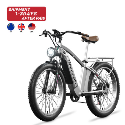 2024 MX04 Shengmilo 48V 750W Ebike BAFANG 15Ah Electric Mountain Bike Hydraulic Disc Brakes Fat Tire Beach Cruiser Electric Bike