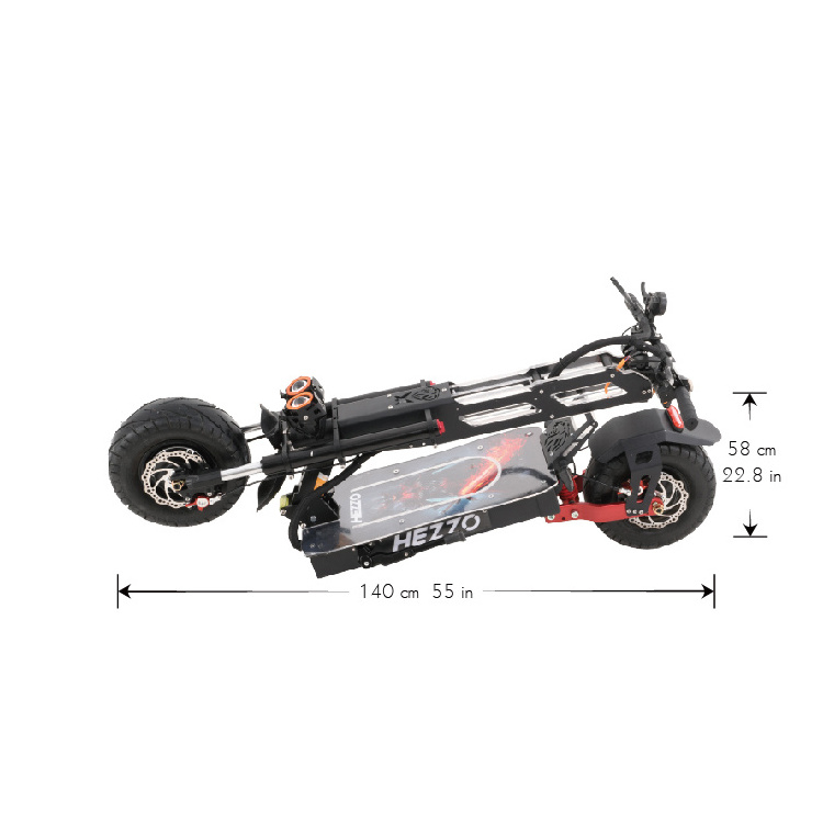 2023 HEZZO US STOCK 72V 8000W Dual Motor Powerful Electric Scooter 13