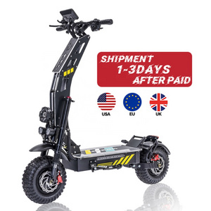 2023 HEZZO 14Inch 60V 8000W Dual Motors Fast Off Road Escooter US EU Warehouse Manufacturers 40Ah Foldable Electric Scooter