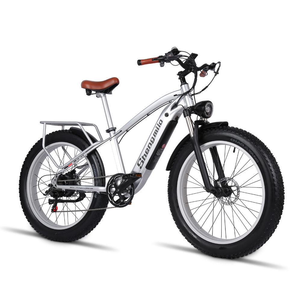 2024 MX04 Shengmilo 48V 750W Ebike BAFANG 15Ah Electric Mountain Bike Hydraulic Disc Brakes Fat Tire Beach Cruiser Electric Bike