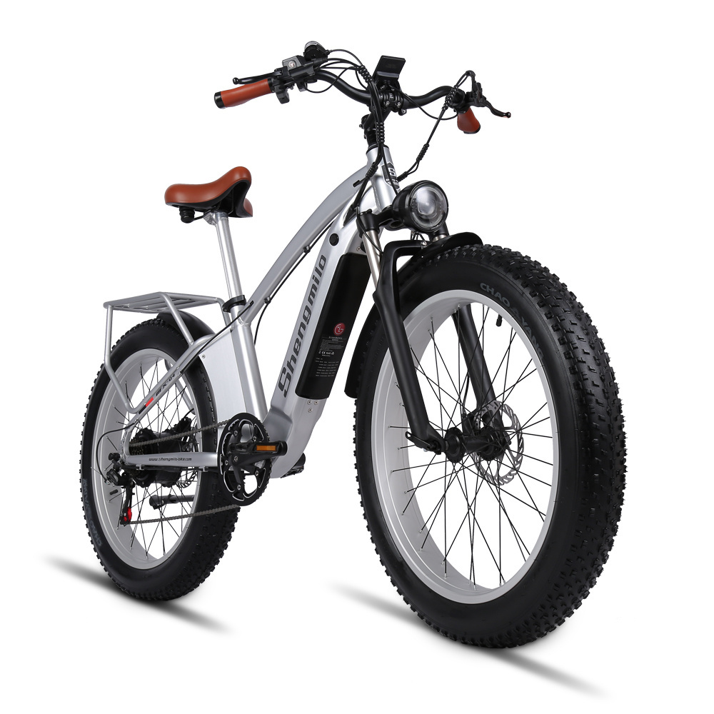 2024 MX04 Shengmilo 48V 750W Ebike BAFANG 15Ah Electric Mountain Bike Hydraulic Disc Brakes Fat Tire Beach Cruiser Electric Bike