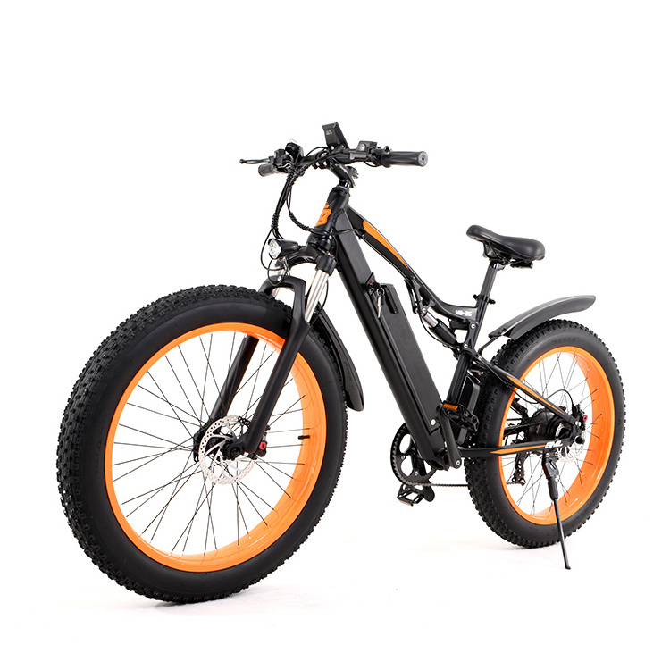 HEZZO EU UK US warehouse 48V Ebike 17.5ah LG battery long range emtb 26*4 Fat tire Electric Dirt Bike Racing Bicycle