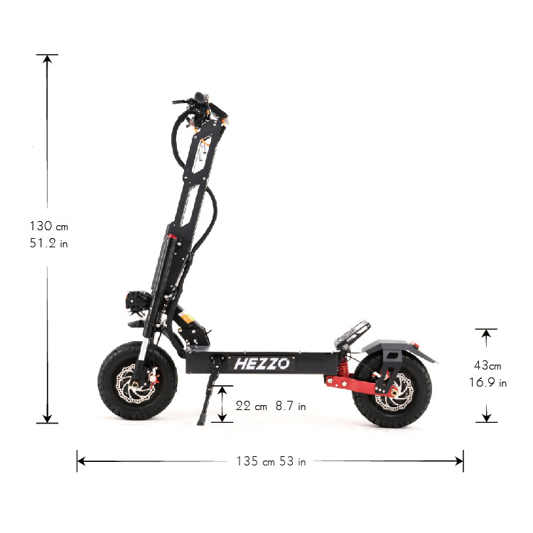 2023 HEZZO US STOCK 72V 8000W Dual Motor Powerful Electric Scooter 13