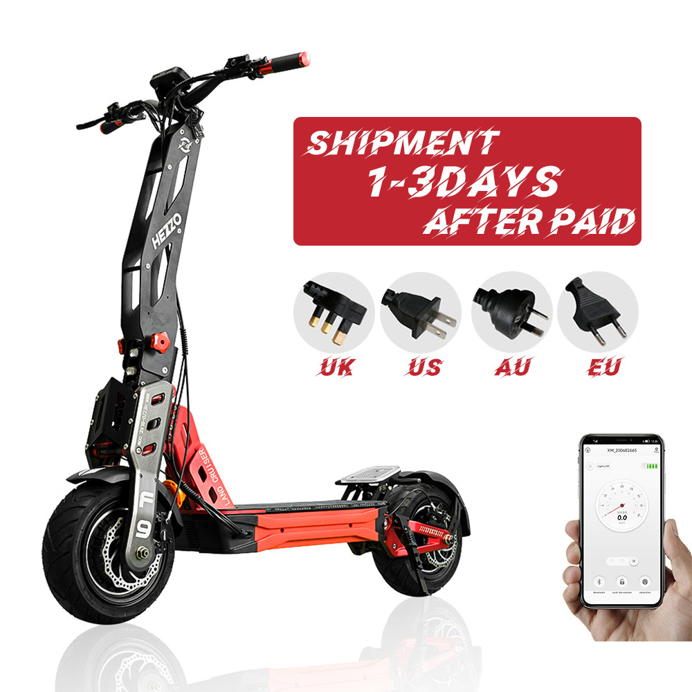 2023 HEZZO newly arrival F9 12inch Eu Us Warehouse Racing Escooter 8000w Dual Motors 40ah NFC Display Folding Electric Scooter