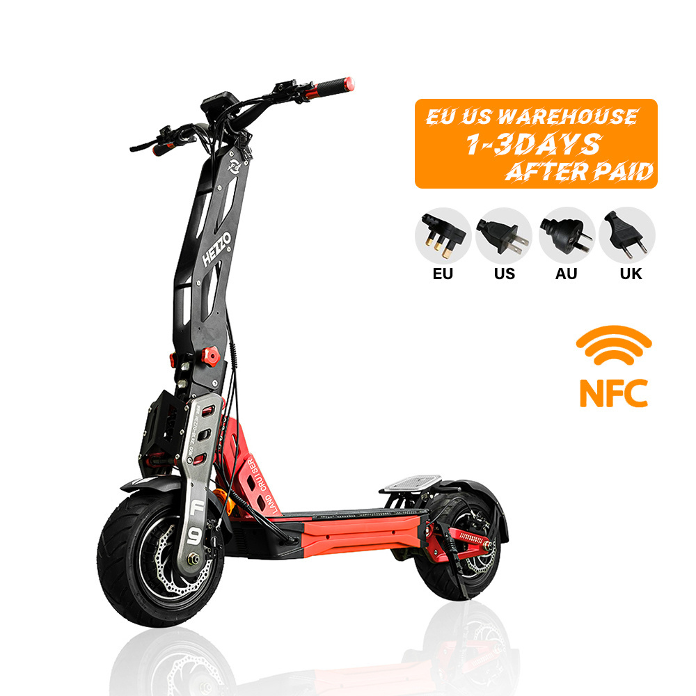 2024 EU US Warehouse Escooter HEZZO Electric Scooter 60v 8000W Dual Motors 40Ah Fat Tire Foldable NFC Off Road Electric Scooter