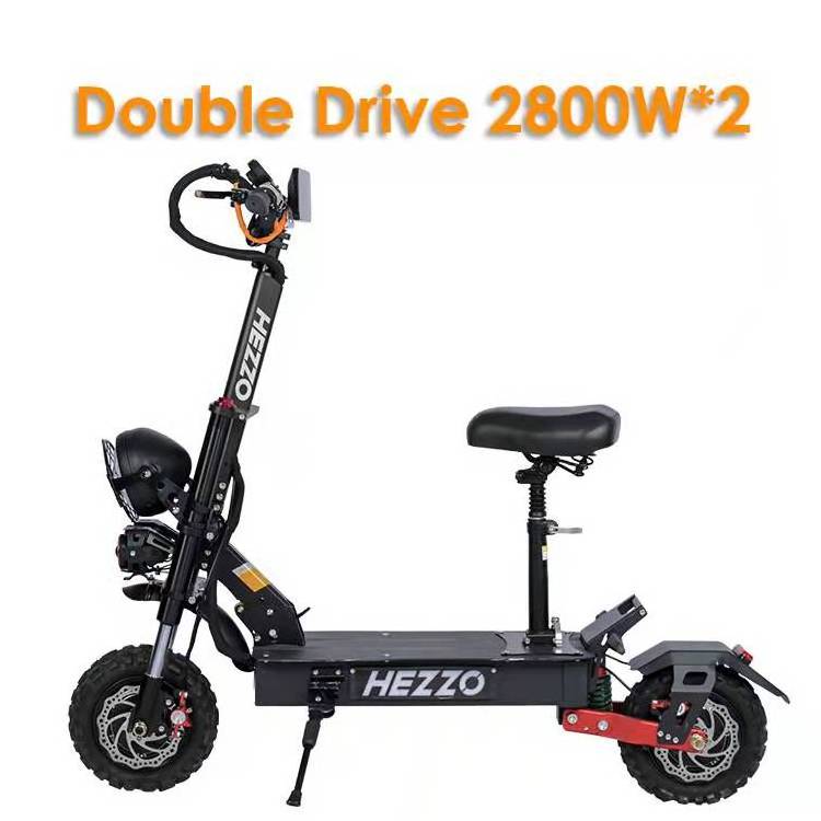 HEZZO Free Shipping 60V 5600W 30AH 40Ah LG Battery escooter 11inch Foldable Off Road Fat tire Electric kick Scooters for Adult