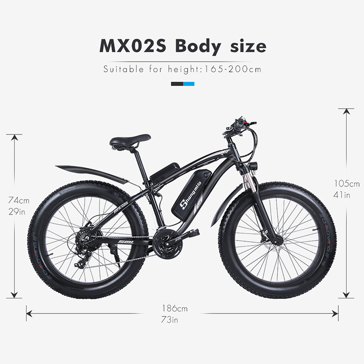 SHENGMILO Full Suspension 48v 1000w Adult Two Wheels Bicicleta Electrica Electric Dirt Bike Moped Bicycle Fat Tire E Bike Ebike