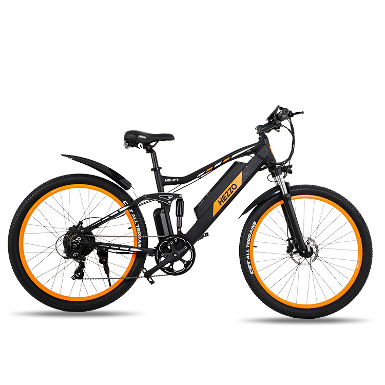 HEZZO 27.5x2.35 7 Speed electric Bicycle 48V 15AH Lithium Battery 500W hub Motor Powerful emtb mountain Electric bike