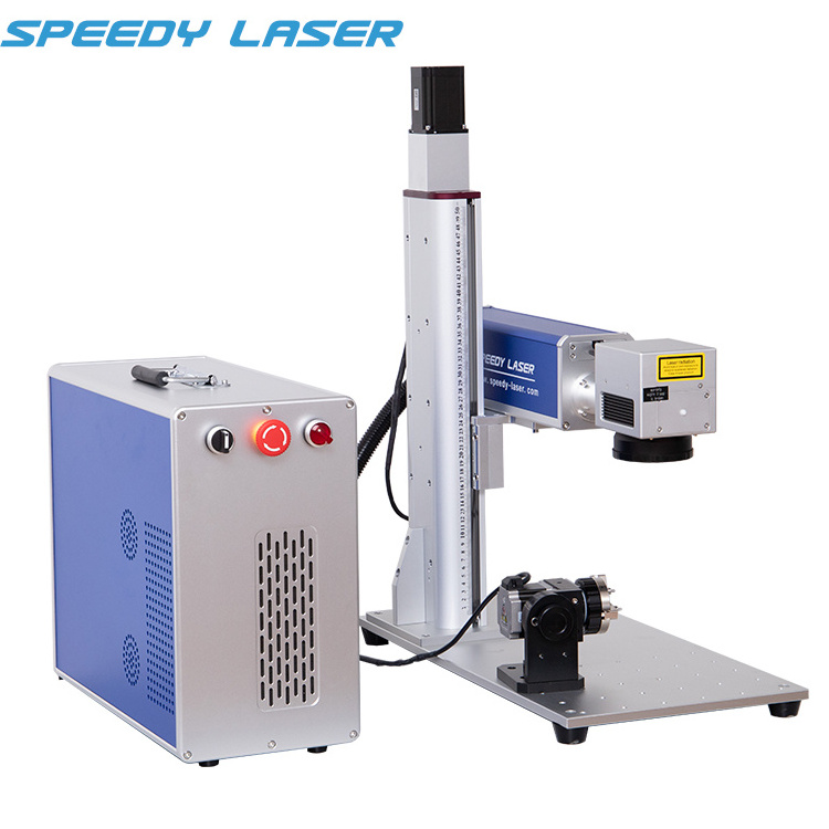 Buy makers mark wholesale auto focus fiber laser marking machine 30W 50W 60W Racycus/JPT/IPG laser engrave machine for metal