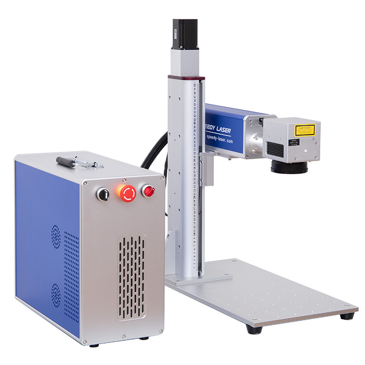 Buy makers mark wholesale auto focus fiber laser marking machine 30W 50W 60W Racycus/JPT/IPG laser engrave machine for metal