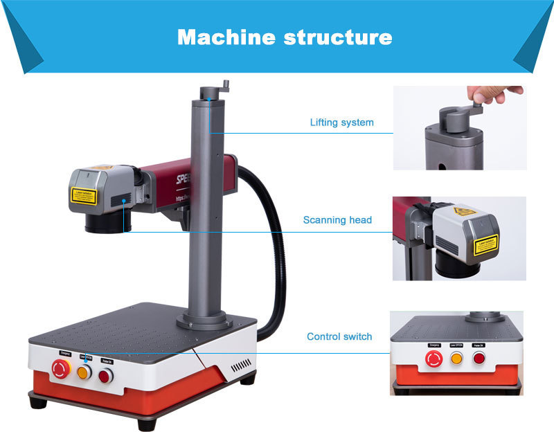 Small size fiber laser metal marking engraving machine fiber laser engraver machine 20W