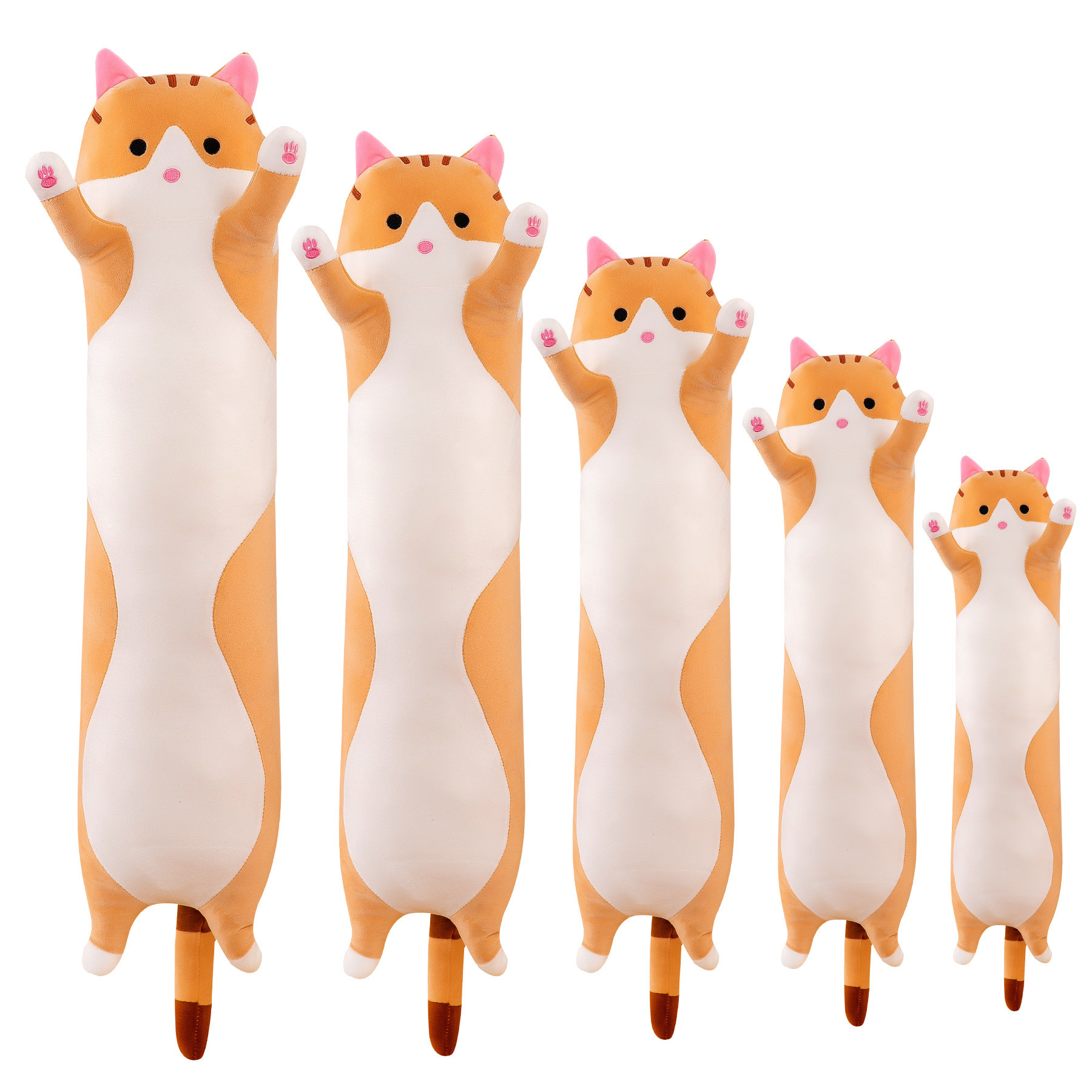 Long Cat Pillow Stuffed Animal Toys High Quality Custom Cat Pillow Cushion Plush Toys