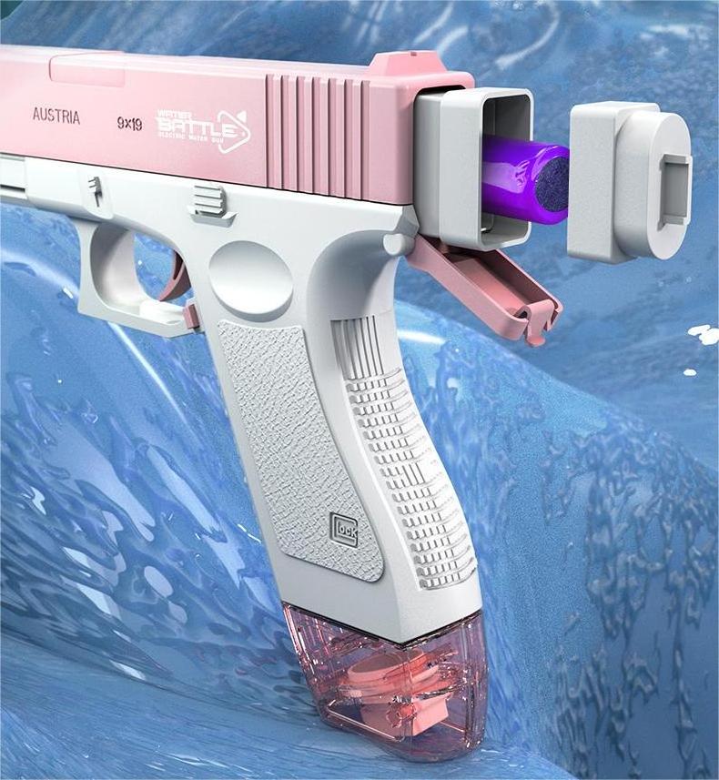 Hot Automatic Battery Powered Water Gun Unisex Electric Glock Toy Water Gun