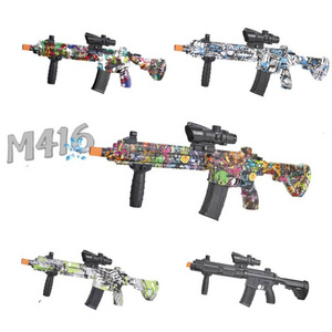 Factory Wholesale Black Gel Water Ball Toy Gun New M416 Gel Blaster Gun with Sniper