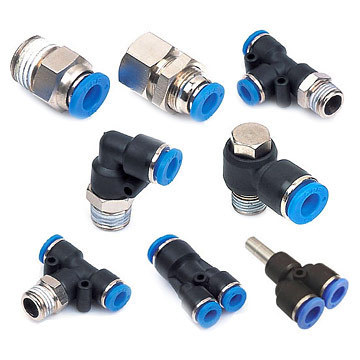 Plastic Brass Air Hose Fittings One Touch Pneumatic Tube Connector Push In Air Tube Fitting