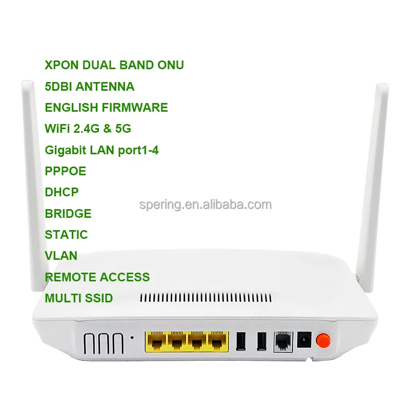 Used second hand HG6821M xpon 5db 4ge ftth fttx Gigabit wifi onu dual band onu wifi dual band used onu xpon