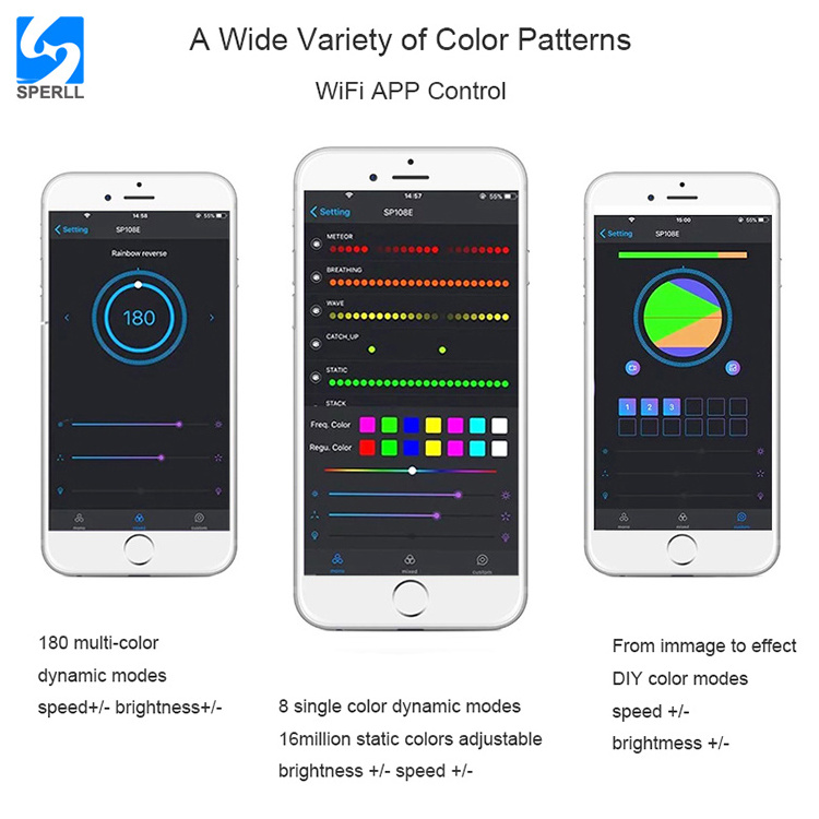 SP108E Wifi Pixel LED Remote Controller For WS2812B SK6812 LPD8806 DMX512 1903 RGB/RGBW