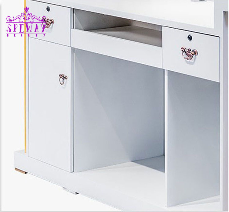 2021 factory cheap white salon reception desk for hair salon