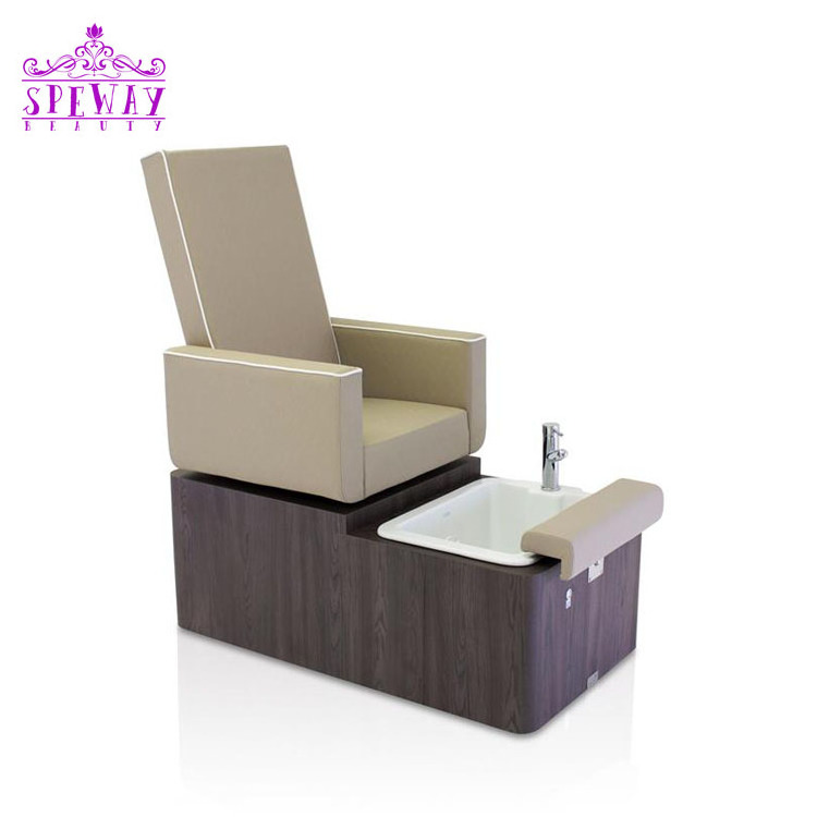 China single seater wooden foot spa chairs  pink Reclining kids pedicure chairs with sinks