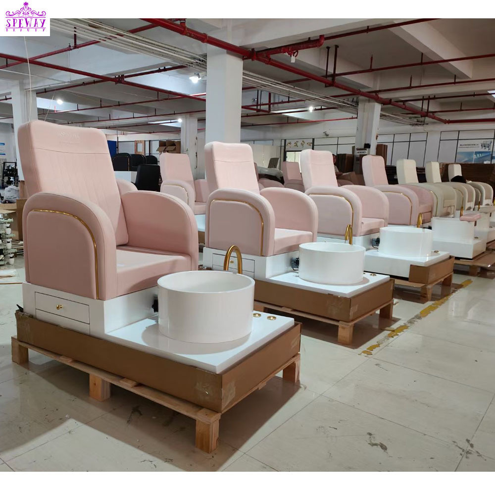 cream nail salon chair pedicure for nail tech best price spa elegance pedicure chair with basin