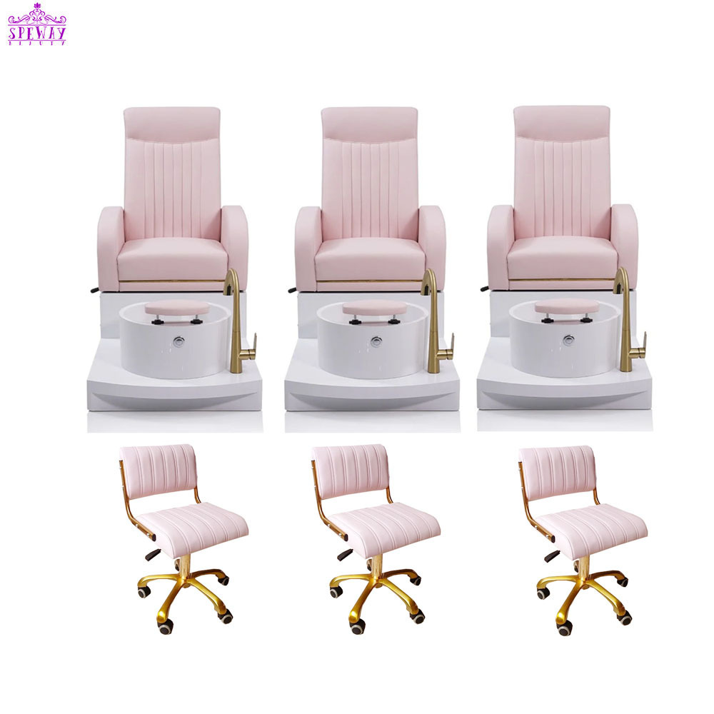 cream nail salon chair pedicure for nail tech best price spa elegance pedicure chair with basin