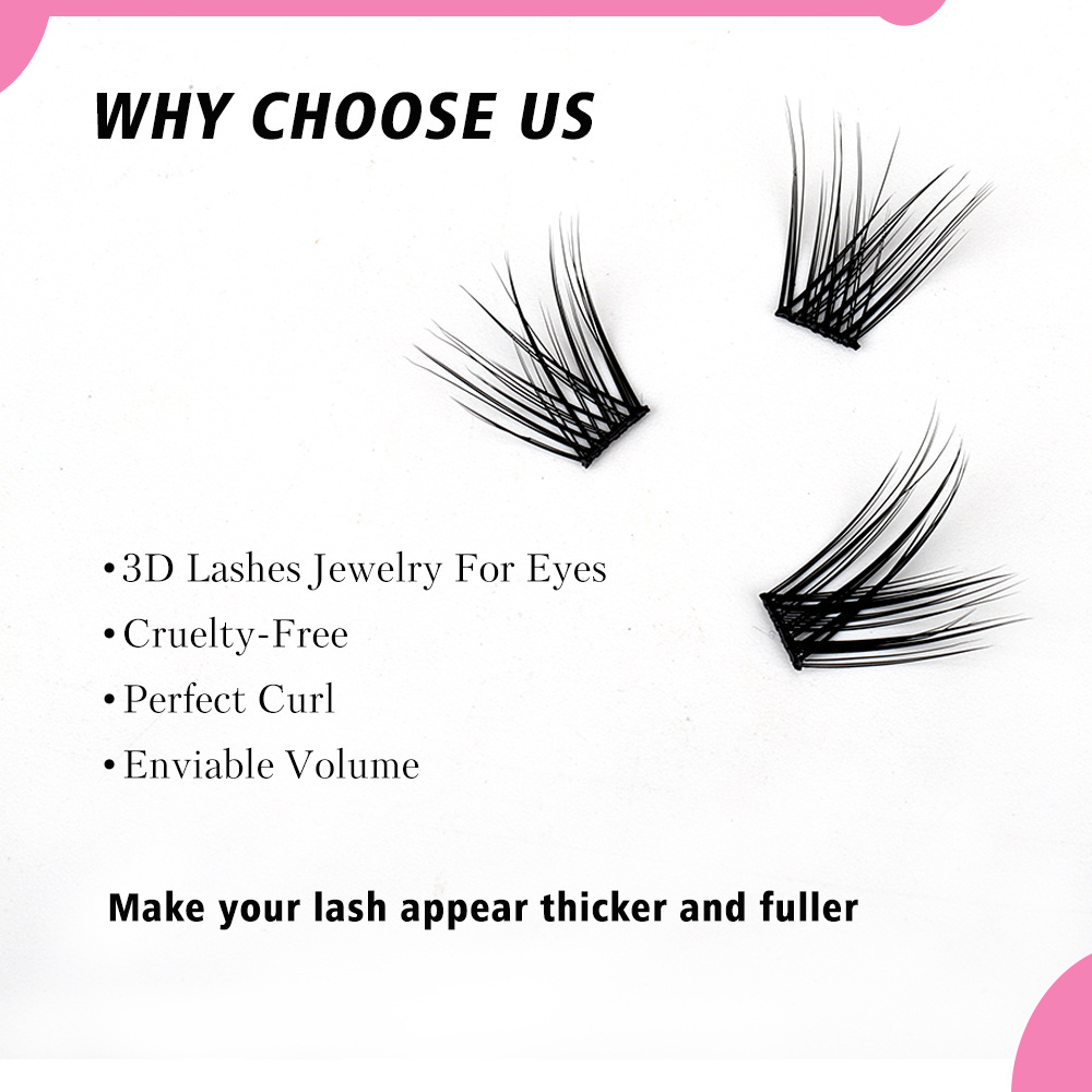 diy eyelashes Self-Application Kit Private Label Eyelash Cluster Segmented Diy Lashes Extension With Diy Lash Glue