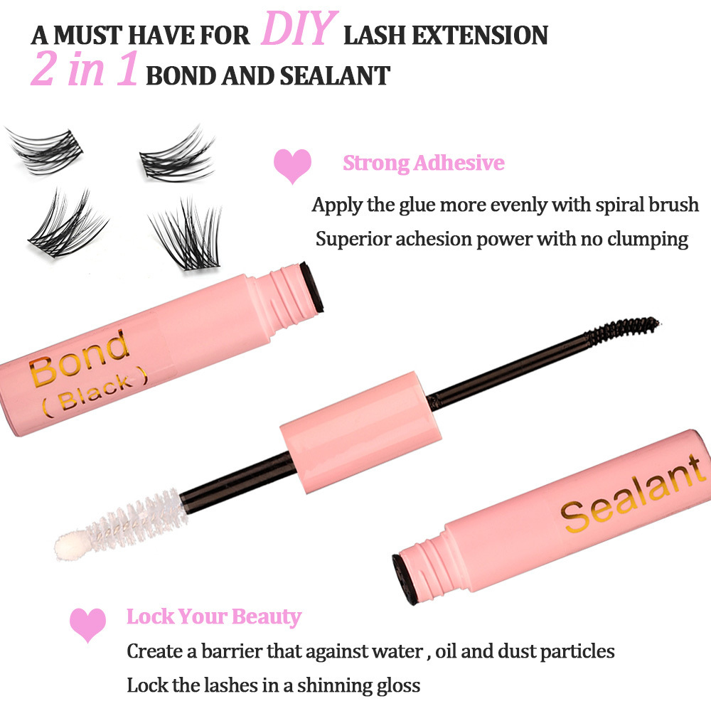 SP EYELASH 2 In 1 Bond And Seal DIY Lash Glue Lash Cluster Bond And Seal Kit Glue Eyelash Korean Cluster Eyelash Glue