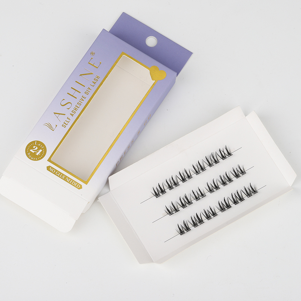 SP EYELASH Self Adhesive Eyelashes 9Pcs Small box Press On Lashes No Glue Needed Self Adhesive Lash Clusters