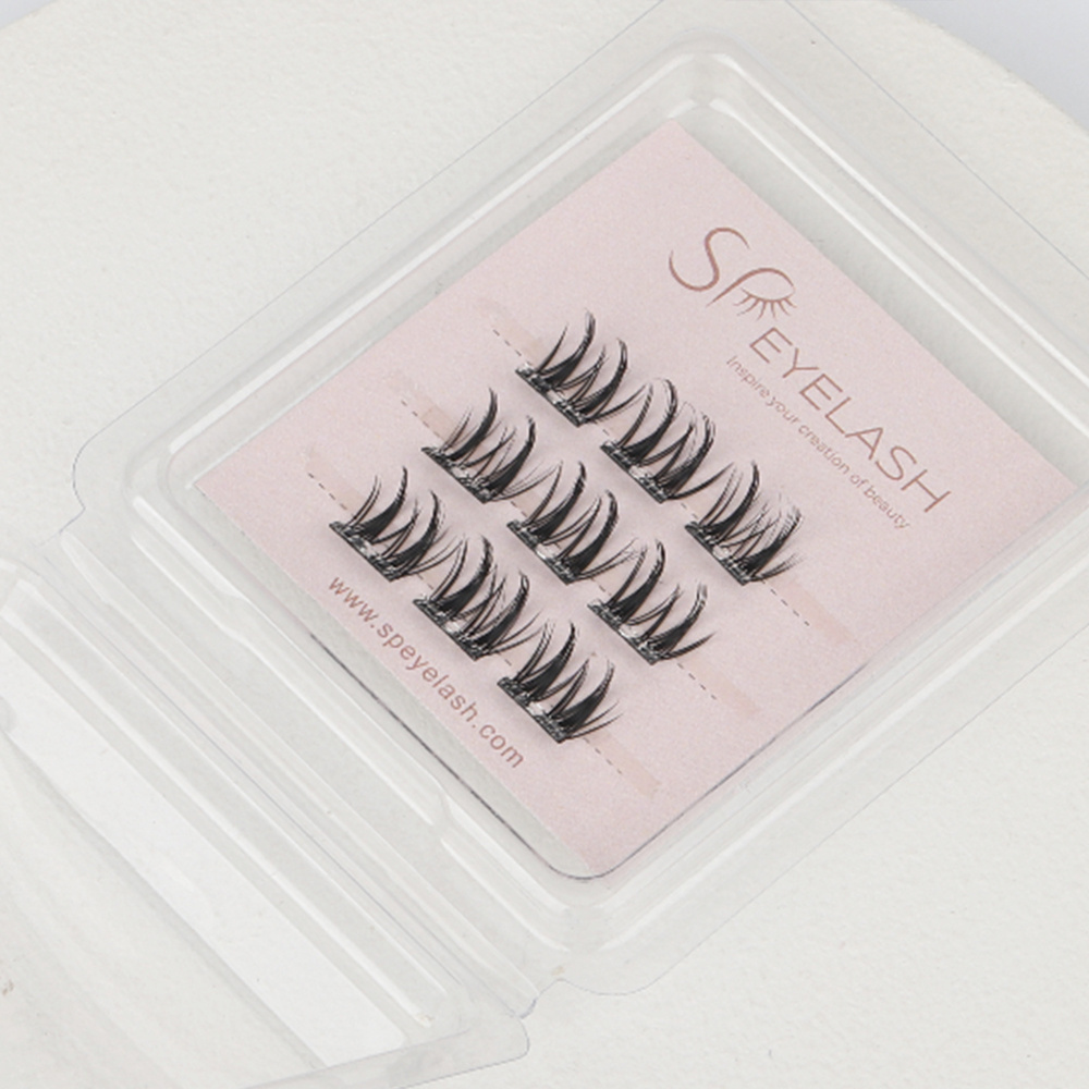 SP EYELASH Self Adhesive Eyelashes 9Pcs Small box Press On Lashes No Glue Needed Self Adhesive Lash Clusters