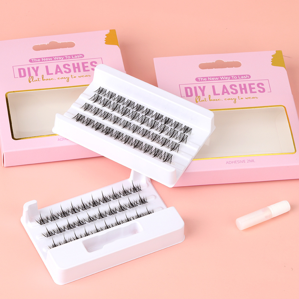 SP EYELASH High Quality segment lashes handmade false eyelash DIY Individual Mixed Trays Knot Free Long Individual Cluster Lash